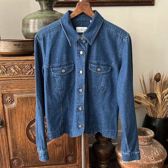 VINTAGE NWT Deadstock 90s Villager Sport Western Denim Jacket - Picture 2 of 9